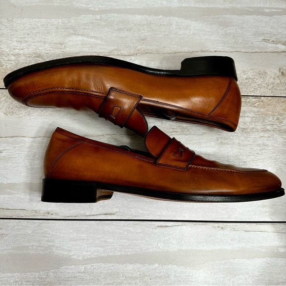 Cole Haan X Air Mens Giovanni Penny Loafer Leather Shoes Sz 9.5 Brown Classic - Picture 4 of 12